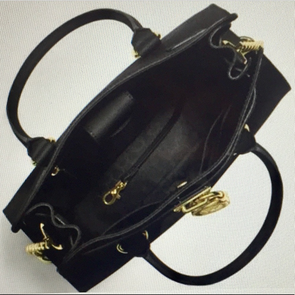 MK Original Hamilton Black Leather Satchel - Picture 6 of 8
